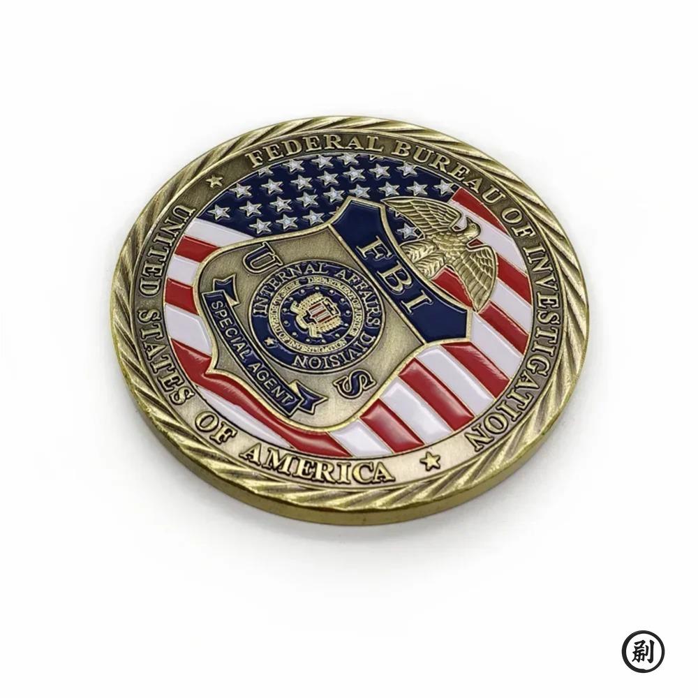 

Коллекция сувенирных позолоченных монет Федерального бюро расследований США ST. Памятная монета Михаила Монета вызова