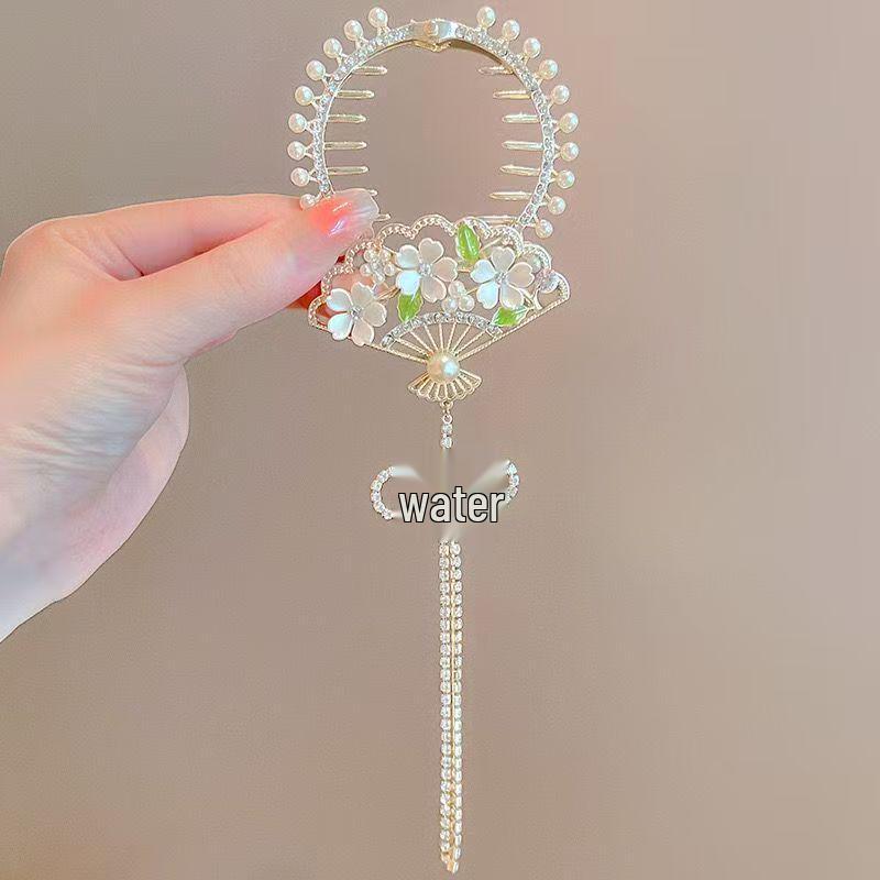 

Шпилька з китицею Конвалія - Елегантний аксесуар з трояндою та затискачем-крабом для жіночих зачісок напівзібране волосся