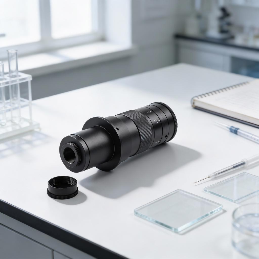 CS C Mount Zoom Monocular Microscope Camera Lens with Manual Focus for Industrial and Scientific Application Usage