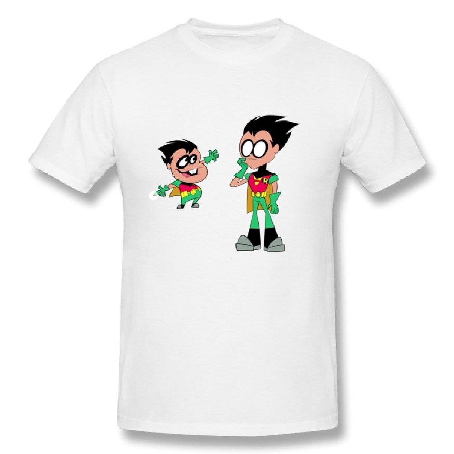 Personalized Round Neck Geek Teen Titans Go Robin Man s T-Shirt Size L White XXXXXL белый