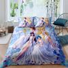 Anime/cartoon Style Tsukino Usagi Three-piece Luxury Bedding Set, Including Large and King Sizes, Perfect As A Holiday Gift.01