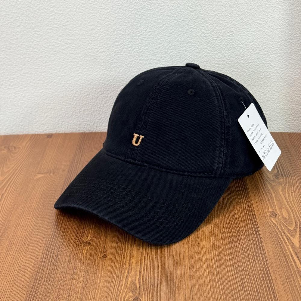 Fashion Hat High Quality Letter U Embroidery Baseball Hat Men's and Women's Korean Version Big Head Circumference Face Small Shade Cap Couple Hat