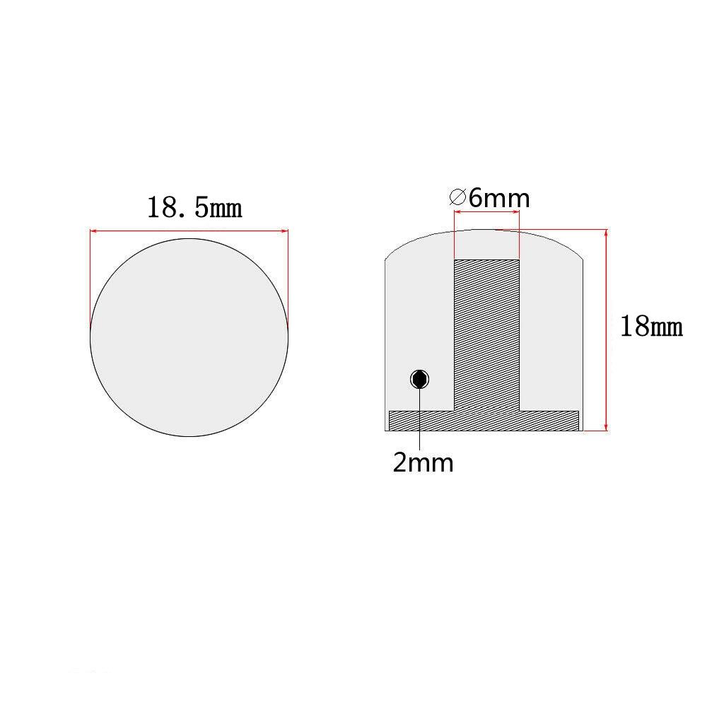 1pcs/2pcs Guitar Knobs Metal Dome Knobs 6mm Shaft with wrench for FD TL Electric guitar