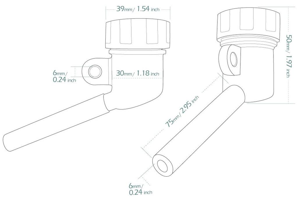 Daytona Motorcycle Reservoir Tank & Hose (For Clutch Master Cylinder)