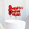 10 STUKS Gelukkig Nieuwjaar Taarttopper Acryl Cupcaketopper Kerst Dessert Insteek Voedselprikkers voor Nieuwjaar Afstudeerfeest Benodigdheden Bedankjes
