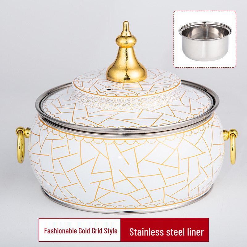 DM Cloisonné Copper Electric Hot Pot