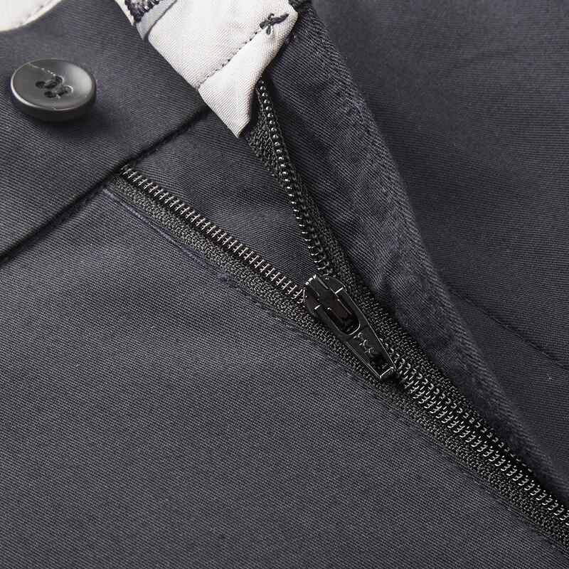 FIRS Men's Silk-Blend Straight Fit Business Casual Trousers