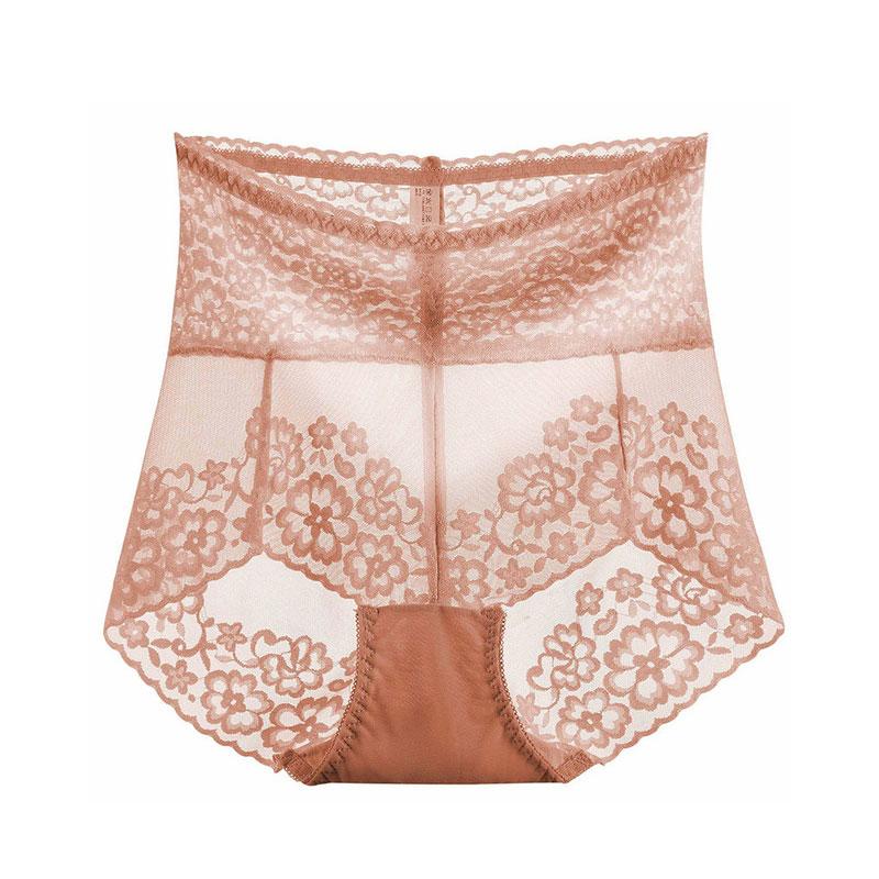 Women Slimming Underwear Knickers Briefs Seamless High Waist Transparent Lace Panties Sexy Briefs