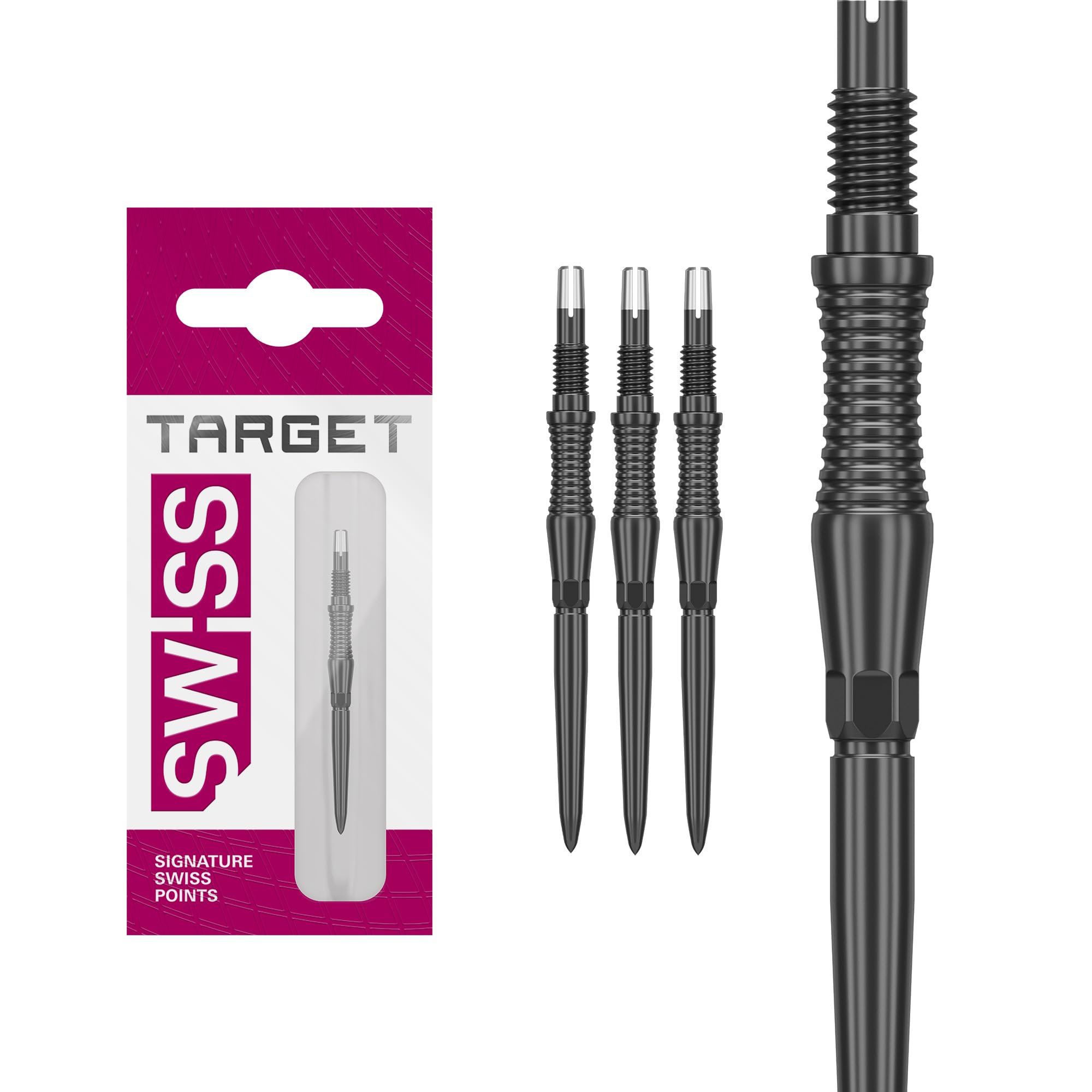 Target Darts Swiss Point Storm Darts Points, RST (3 Pack Set) 30MM - black чёрный
