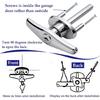 Rustproof Zincs Alloys Garage Lock T Handle Design 2 Key Included For Effortlessly Installation And Security