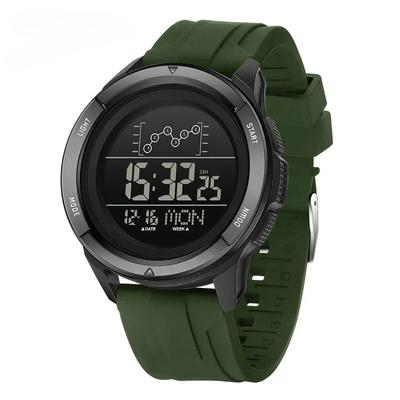 Military Sport Man Watch Silicone Strap LED Digital Display Multifunction Alarm Clock Countdown Waterproof Wristwatch