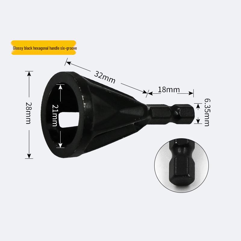 Deburring Chamfer Tool for Angle Grinders - Trims & Removes Burrs, Fits Collet Drills, New Design
