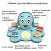 Children’s Sound Toy Electric 3-in-1 Multifunctional Baby Drum Pounding Toy with 28 Music & Light Kids Educational Toy