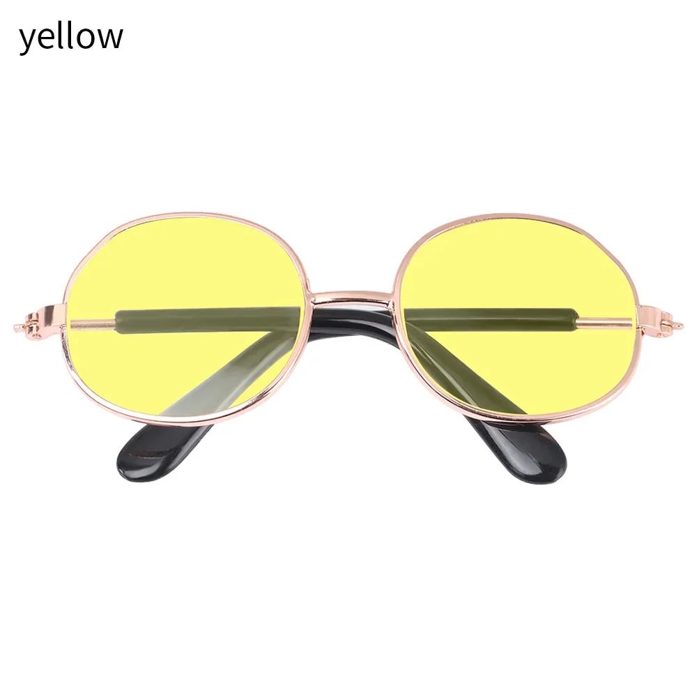 8.5cm Miniature Doll Sunglasses Metal Round Frame Glasses Lovely  Doll Eyeglasses For Blythe Doll Accessories Kids Toys