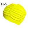 Adults Swimming Cap Women Cloth Cap, Breathable Ruffle Solid Color Swim Pool Ear Cover for Adults, Short Long Thick Hair Protection Bathing