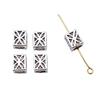 Vintage Floral Pattern Cylinder Beads Antique Style Large Hole Spacers For DIY