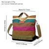 Hot Sell Women's Large Capacity Canvas Handbags Fashion Female Shoulder Bag New Rainbow Stripes Patchwork Crossbody Bag