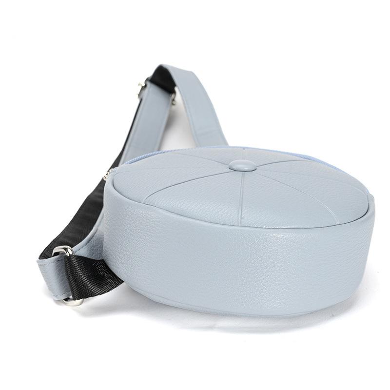 Small Round Bag Fashionable Shell Triangle Bag Multi-functional Chest Bag, Waist Bag Sports Small Bag