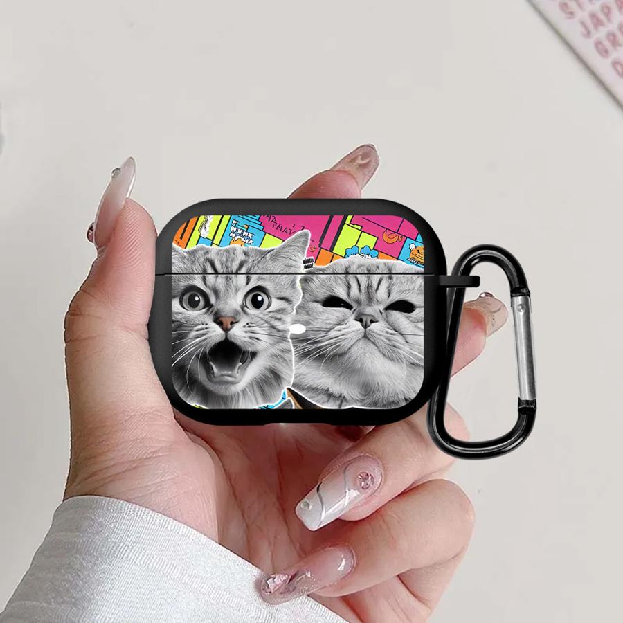 Expressive Cat Cute Earphone Cases Cover Case For Airpods 1 3 Pro3 Pro 4 Pro2 2