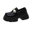 Black platform British style small leather shoes women's 2025 spring and autumn new retro Mary Jane one-pedal loafers single shoes