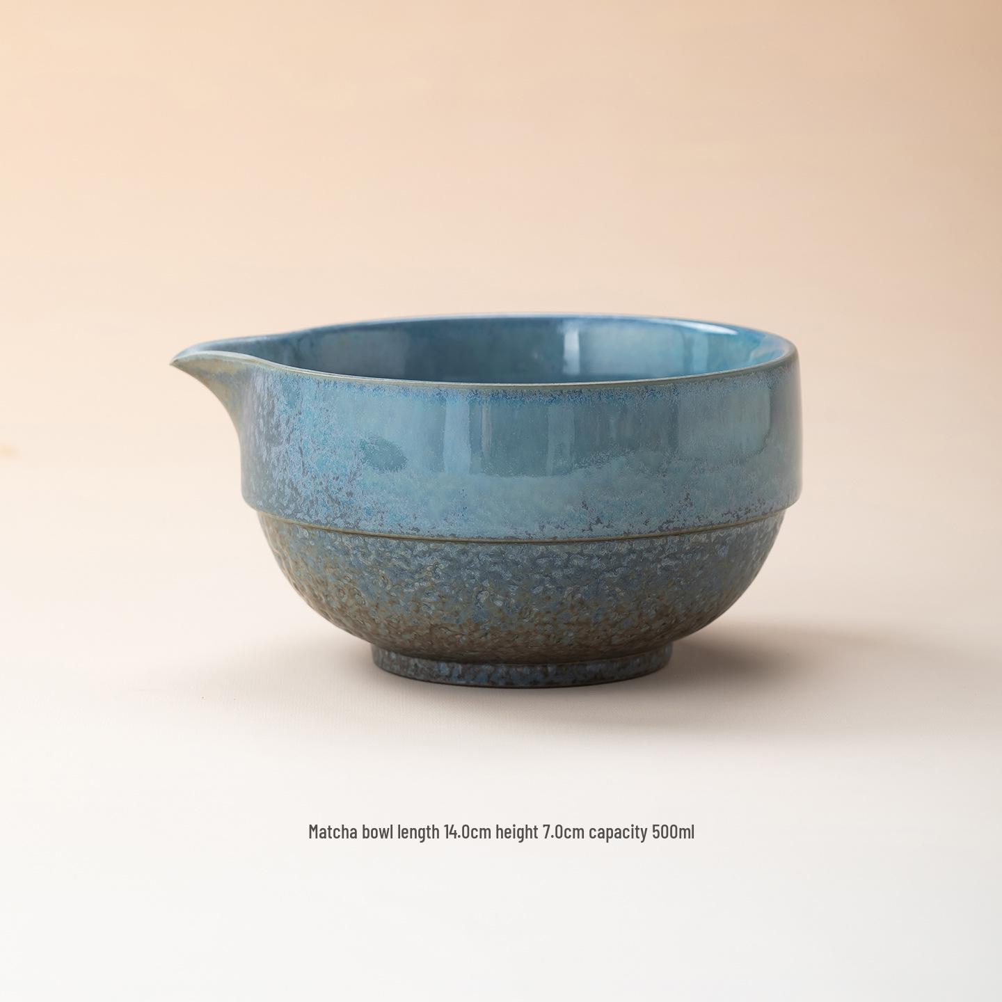 Song Dynasty Ceramic Matcha Bowl & Whisk Set - Japanese Tea Ceremony Brush Gift