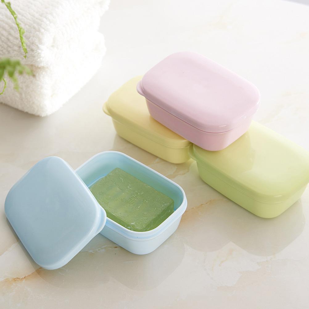 Portable Soap Box Case Mini Holder Sky Blue Lightweight Plastic Dry Clean Home Travel Outdoor Soap Dispenser Container