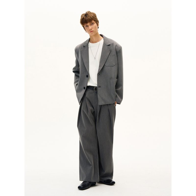 Madwitch American Minimalist Design Casual Blazer for Men and Women, Loose Fit, High-End Solid Color Suit