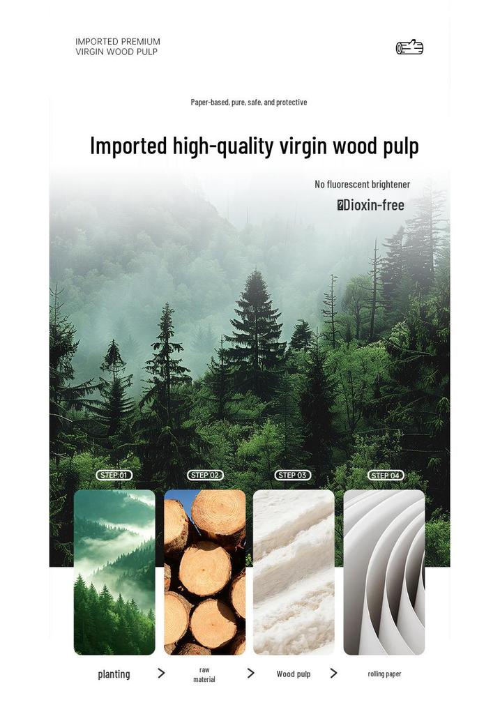 21cm Extra Long Coreless Toilet Paper Rolls - Large Wood Pulp Paper Towels