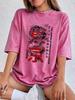 Tokyo Legend Of Dragon Cotton Washed TShirts Womens Summer Casual Oversized T Shirts Comfortable Distressed ONeck Streetwear