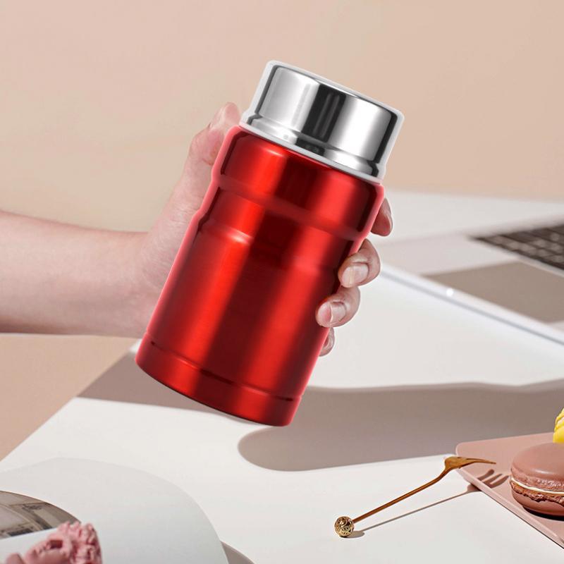 500/750ml Stainless Steel Insulated Food Jar with Spoon, Vacuum Thermal Lunch Container for Soup Porridge