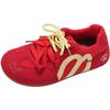 Trendy American Red Retro Flat-bottomed Inner Height-increasing German Training Shoes Women's 2025 New Summer Versatile Soft-soled Casual Shoes