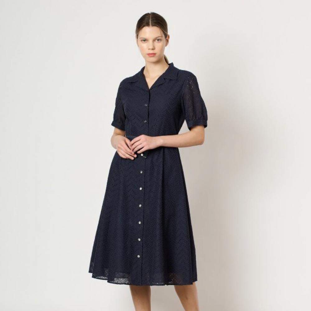 Bcbg Embroidered Belted Dress B4f7o602
