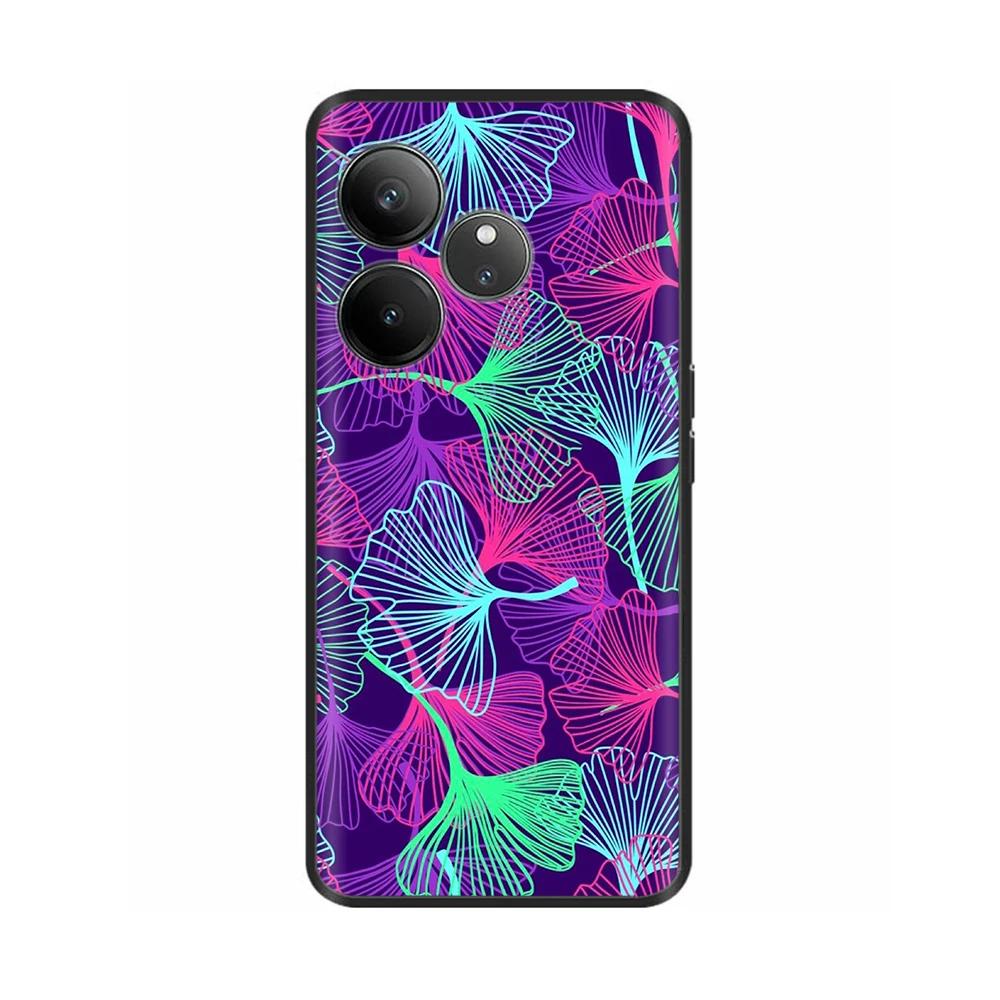 For Realme GT 6 GT 6T Case Black Silicone Luxury Bumper Cute Soft TPU Phone Cases For Realme GT6 5G Cover Shells Coque 6.78''