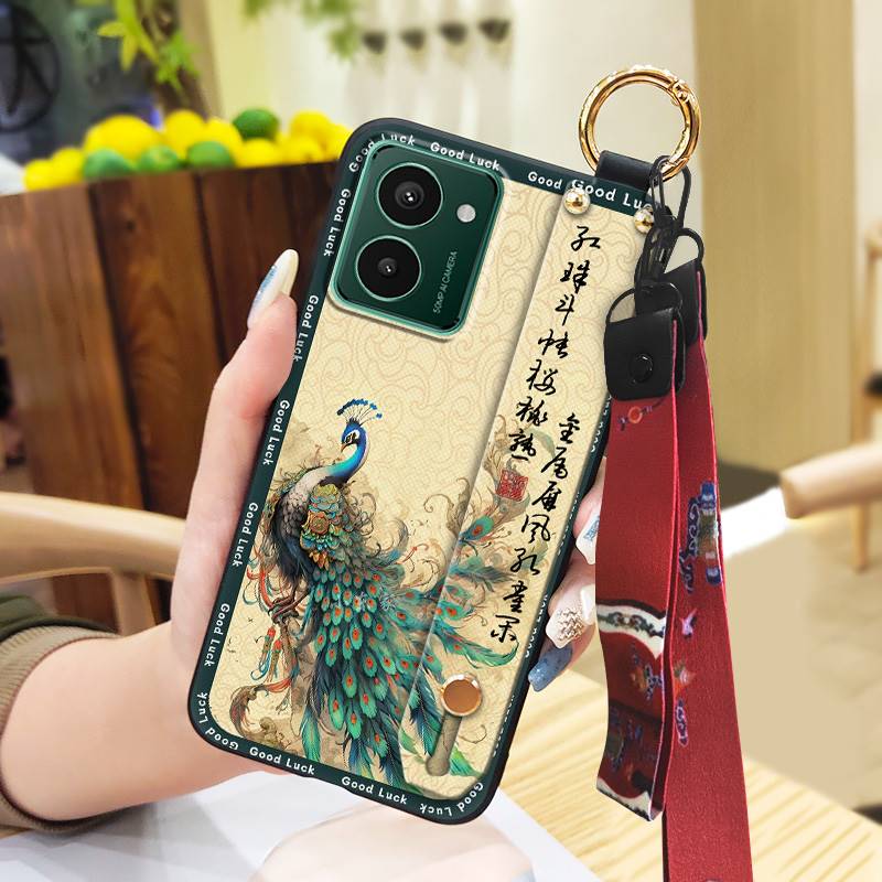 Waterproof Chinese style Phone Case For Nokia HMD Pulse/Pulse+/Pulse Pro Anti-knock Soft case Wristband Anti-dust Ring