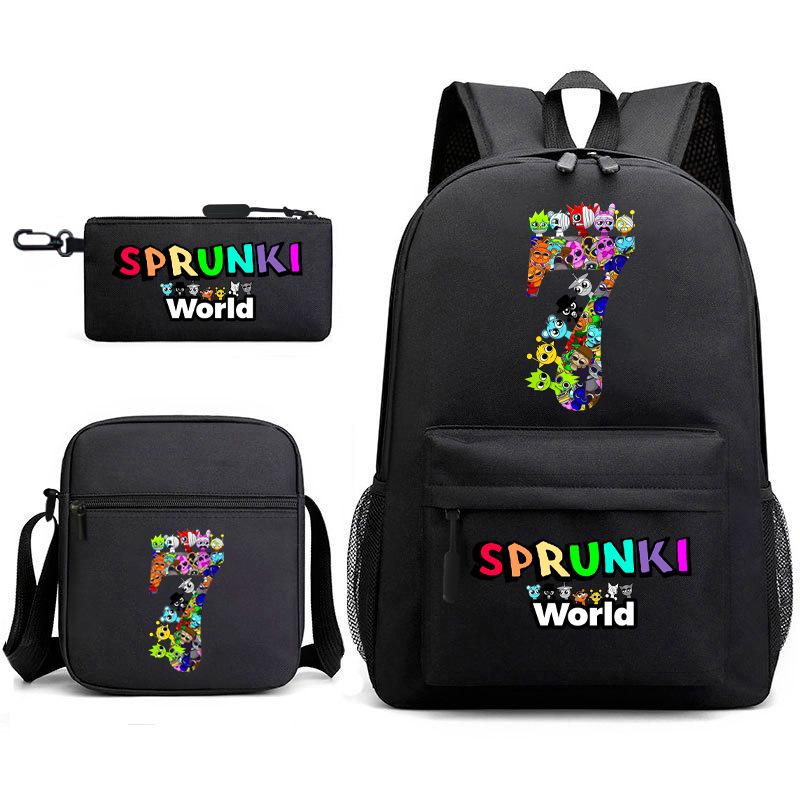 Rhythm box cartoon animation primary school schoolbag sprunki fourth grade lightweight burden reduction large capacity backpack bag