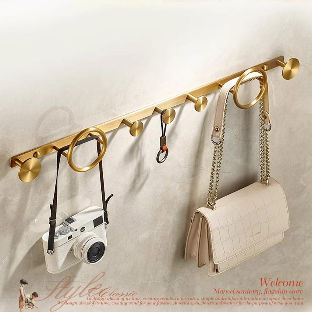 High-grade Solid Copper Clothes Hook Entrance Porch Clothes Hook Hanger Wall-mounted Multi-layer Coat Rack
