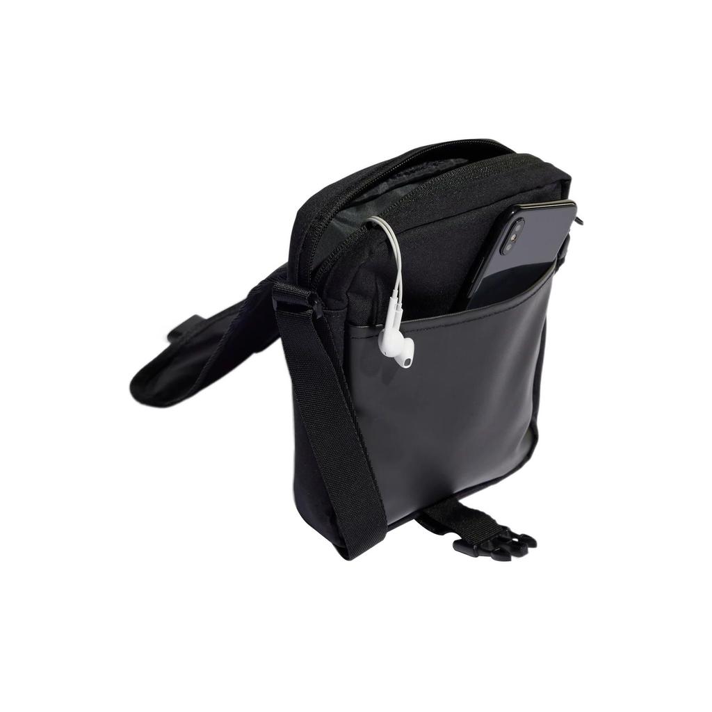 Adidas Originals Small Capacity Solid Color Polyurethane Phone Bag Crossbody Shoulder Bag Unisex Bags Black HL6726