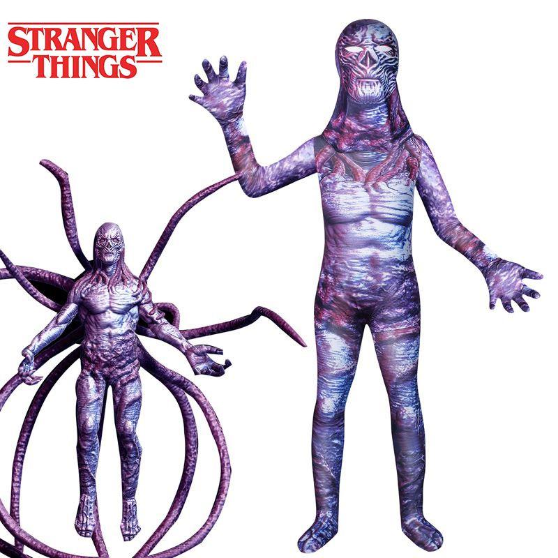 Stranger Things Halloween Kinder Cosplay Kostüm Einteiler Set Perfekt für Maskeraden und Themenpartys