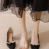Fashion fairy night breeze gentle temperament with skirt single shoes women's summer new shallow mouth pointed high heels