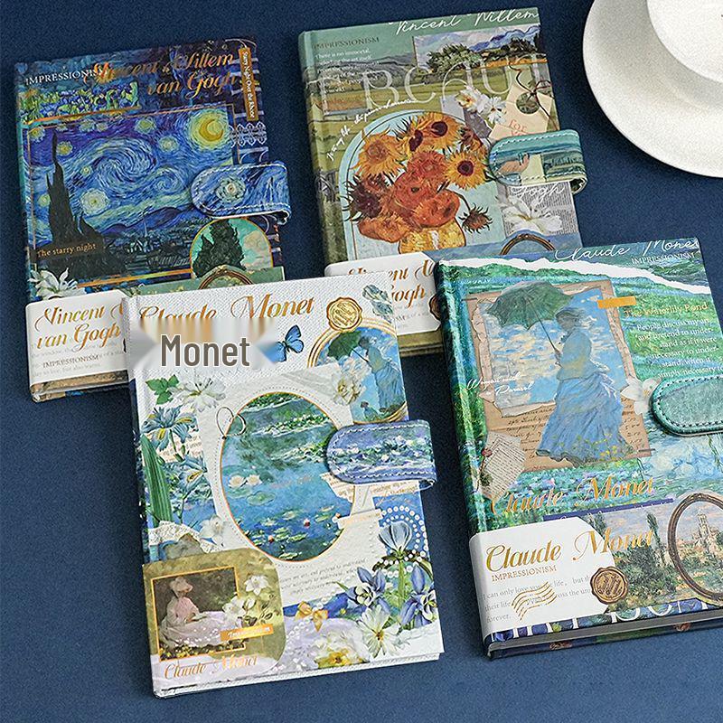 Monet Oil Painting Retro Girl's Hardcover Journal & Planner