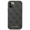 Guess Guhcp12Mg4Gfgr Iphone 12 / 12 Pro6,1 Grå/Grey Hard Case 4G Metall Gull Logo