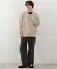Wednesday Oasis Varsity Wool Blend Two-Way Knit Zip-Up_Beige(Wc25-Kn42)