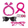 1950s Costume Accessories Set for Womens Chiffon Scarf Bandana Tie Headband Cats Eye Glasses Halloween 50s Costumes