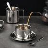 Stainless Steel Coffee Cup Set Double Wall Espresso Cup Portable Tea Cup  Household