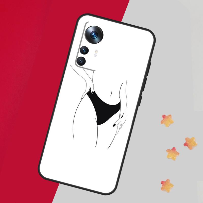 Woman Body Line Art Case For Xiaomi 15 14 13 Ultra 11T 12T 13T 14T Pro Cover For POCO X7 X6 X3 X5 F5 F6 F7 Pro