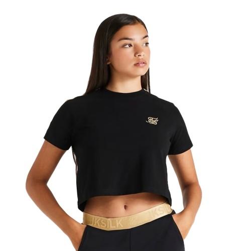SikSilk Girls Metallic Taped Raglan T-Shirt