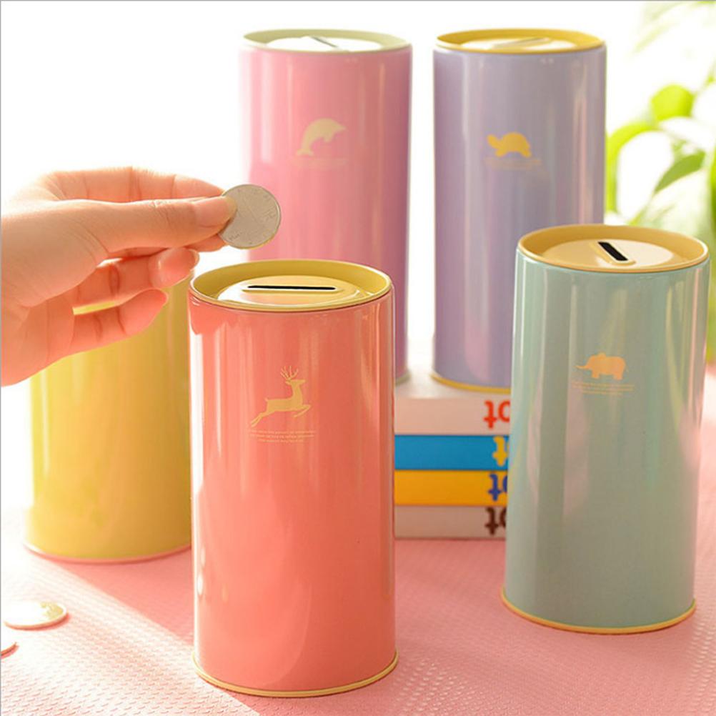 Metal Bank Piggy Bank Bank Saving Jar Tin Box Containers Candy Loose Tea Storage Organizer with Lids