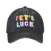 Fets Luck  Baseball Cap Sun  Running Hippie Wholesale Washed Trucker Hat Unisex Unisex Y2k Cute Design Baseball Caps