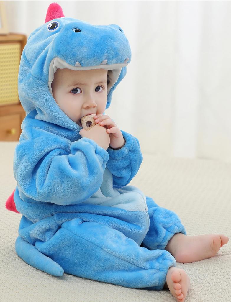 Maeau Baby Dinosaur Kigurumi Romper Coverall for Halloween Newborn Winter Christmas Baby Shower Birthday Commemorative Photo 110 Infants, Cosplay,