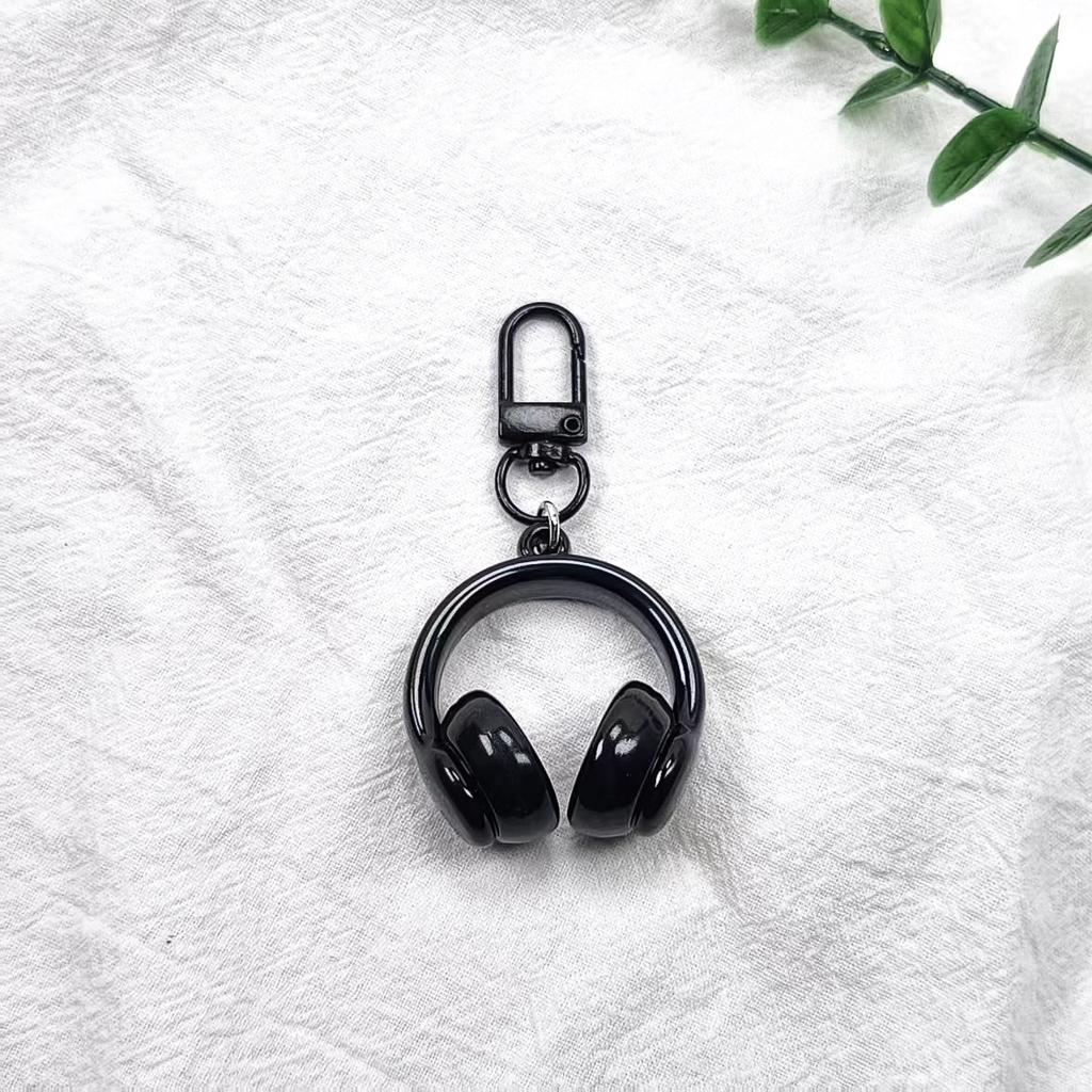 Cute Creative 3D Earphones Pendant Keychain Mobile Phone Chain Earphone Charm Backpack Hanging Decoration Accessories Gifts